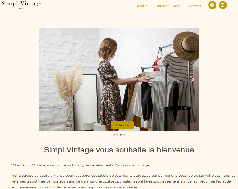 page d'accueil du sitesimpleVintage